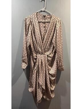 Womens SHEIN Curve Sexy Dress Size 0XL Tan/Brown